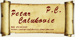 Petar Čaluković vizit kartica